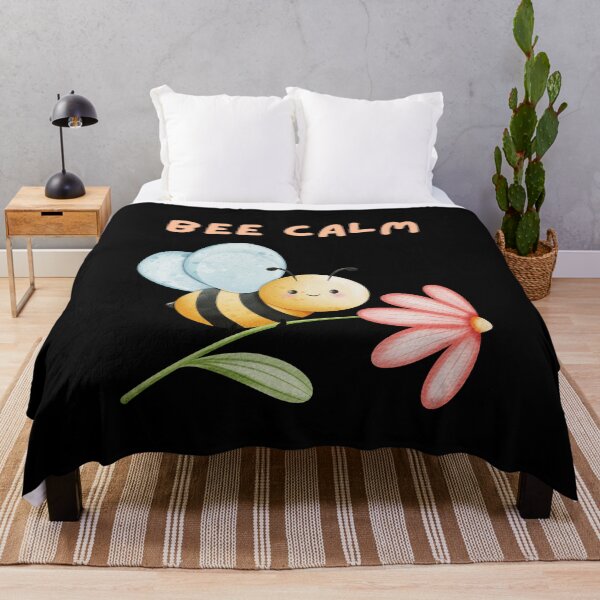 Item preview, Bee Calm - Cute Kawaii Bee on a Flower designed and sold by ZenReiArt.