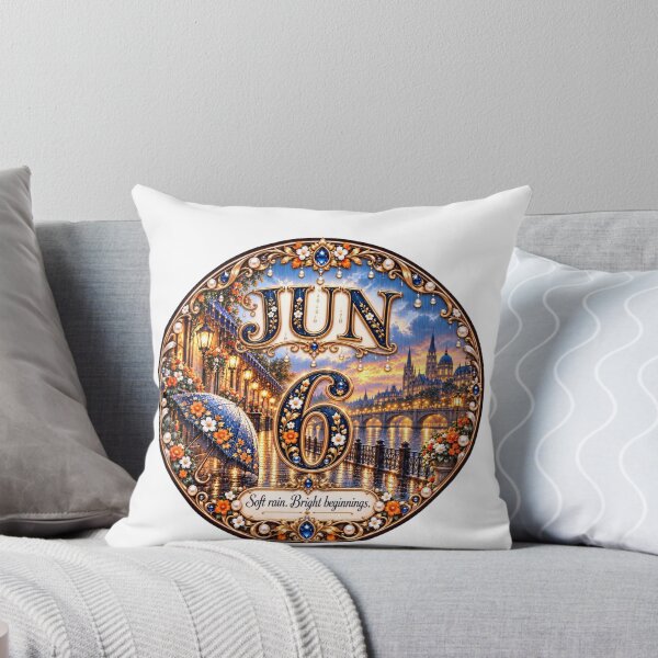 Item preview, June 6 Birthday Rainy City Floral Design | Elegant Umbrella Gift designed and sold by LunaMoments.