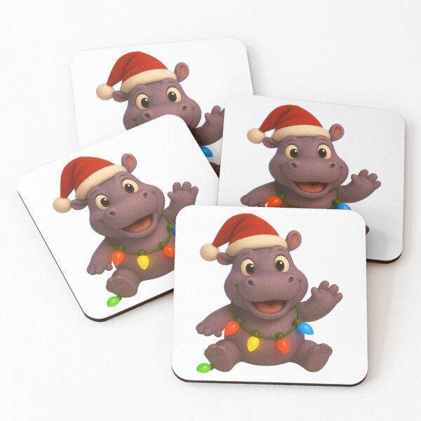 Item preview, Jolly Hippopotamus Christmas designed and sold by Sillytoe.