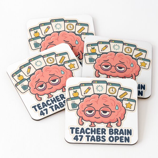 Item preview, Funny Teacher Brain 47 Tabs Open Gift designed and sold by mo-carnival.