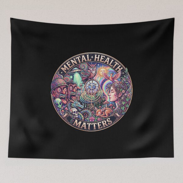 Item preview, Mental Health Matters Groovy Positive Mindset Aesthetic designed and sold by gear-posters.