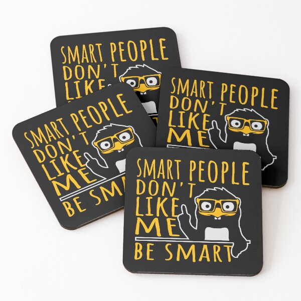 Item preview, Smart people don't like me be smart Penguin Nerd Geek designed and sold by shirt-o-mat.