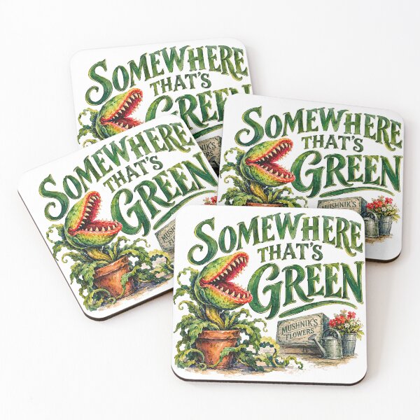 Item preview, Little Shop of Horrors - SOMEWHERE THAT'S GREEN designed and sold by Lyric Vault - Rock on.