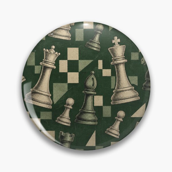 Item preview, Vintage Chess Pieces Geometric Pattern designed and sold by frumixart.