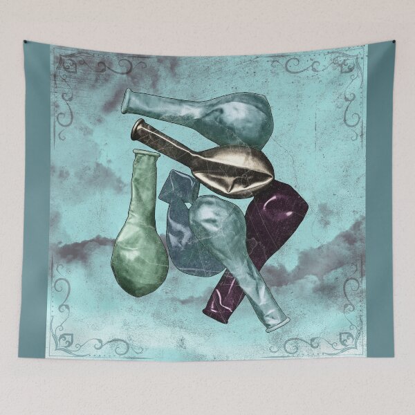 Item preview, Deflated Empty Blue Balloons Limp Rubber Spent Celebration designed and sold by Ghoul Enterprises.