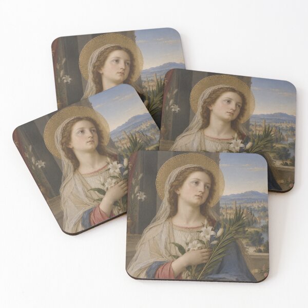 Item preview, Saint Maria Goretti – Catholic Renaissance Sacred Art | Virgin and Martyr designed and sold by Crux Fidelis.