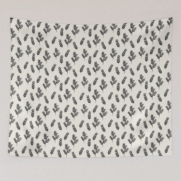 Item preview, Black Botanical Leaves – Minimalist Scandinavian Pattern designed and sold by ArtFairy38.