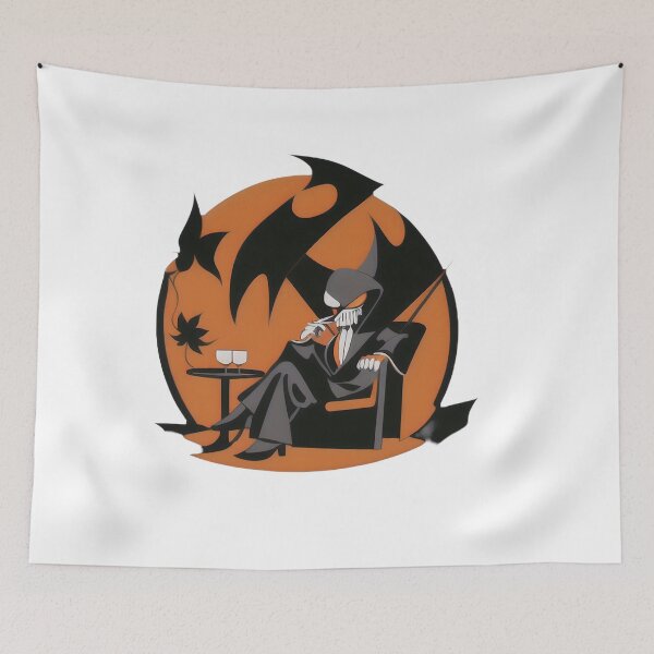 Item preview, Vampire Reclines Under Orange Moon designed and sold by For-Cat Studio.
