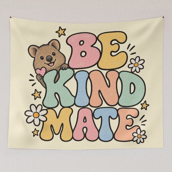 Item preview, Cute Mental Health Be Kind Mate Quokka Australian Happiness Tee designed and sold by Yellowriversss.