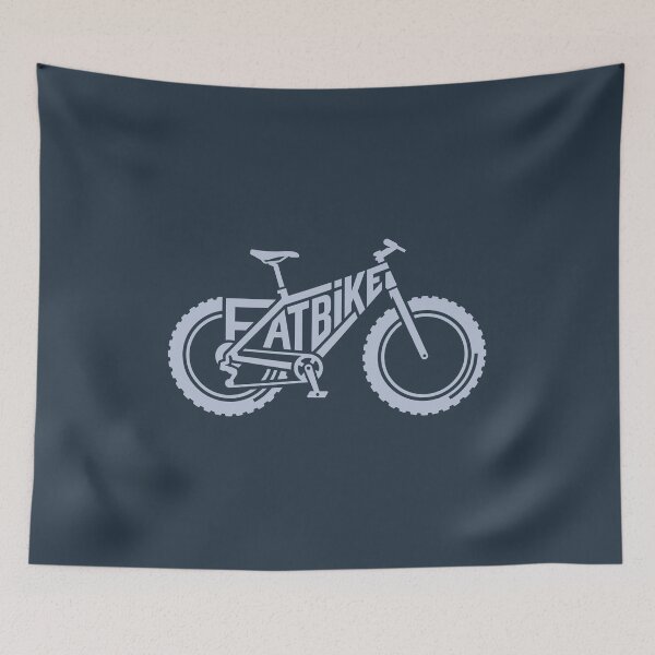Item preview, Fat Biking Typography Bike Silhouette Winter Cycling Outdoor Graphic    designed and sold by KiwiRider.