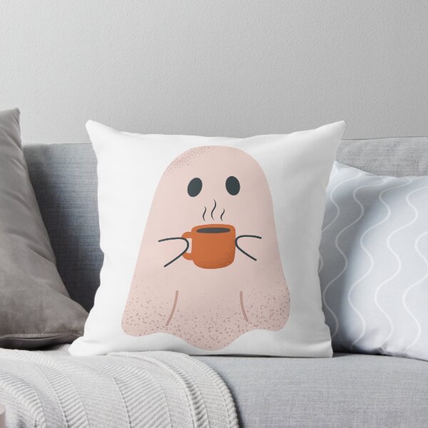 Item preview, Pink Ghost Drinking Coffee designed and sold by BetweenForms.
