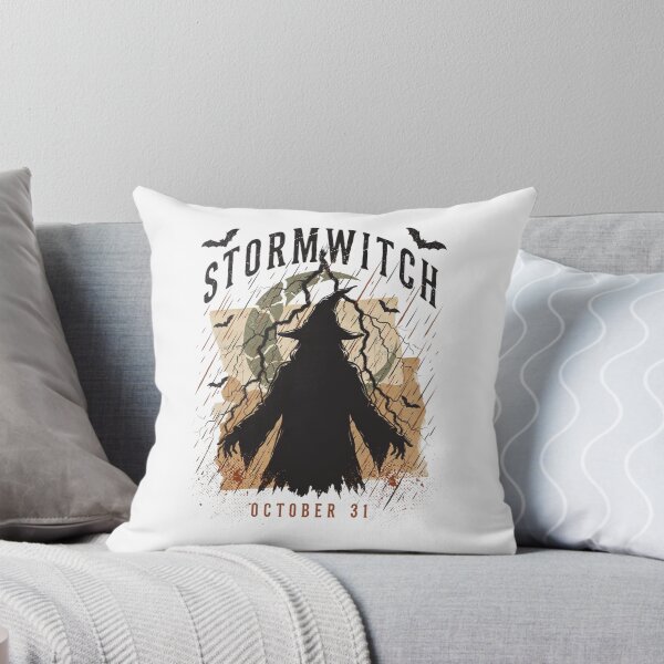 Item preview, Stormwitch Halloween Design – Lightning & Hooded Witch Graphic Tee v6 designed and sold by DarylWelsh2024.