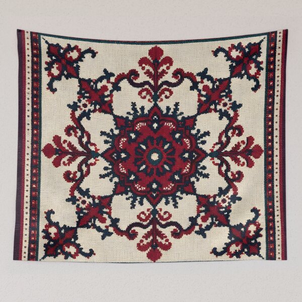 Item preview, Traditional Cross Stitch Folk Mandala Ornament designed and sold by ART BOND.