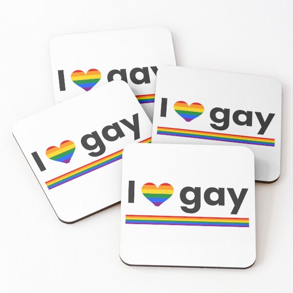 Item preview, I Love Gay — Funny Rainbow Heart Pride Slogan LGBTQ Statement designed and sold by Off Beat Tee Hut.