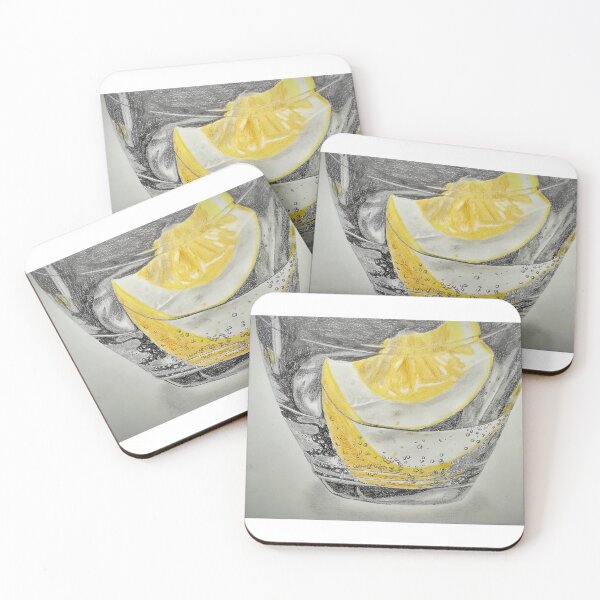 Item preview, Lemon slice in a glass designed and sold by CecileLenam.