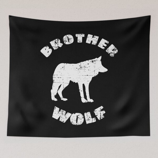 Item preview, Brother Wolf Distressed White Wolves designed and sold by LarkDesigns.