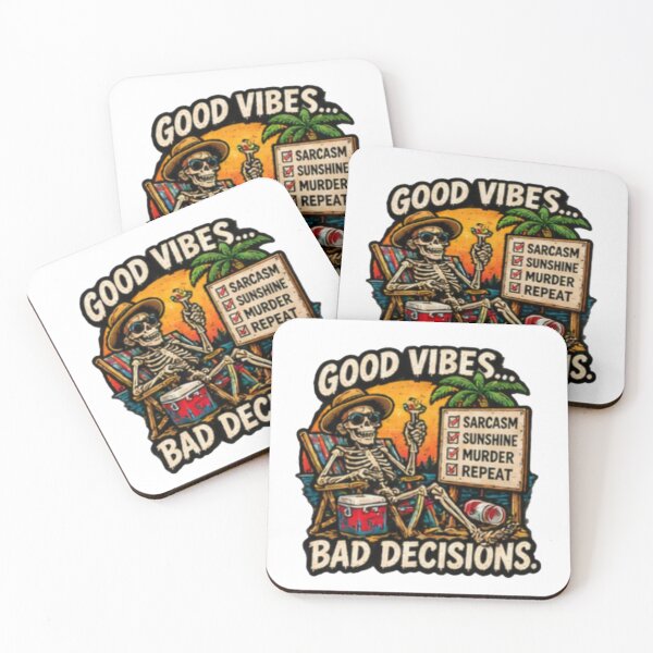 Item preview, Good Vibes Bad Decisions designed and sold by FrightDay.