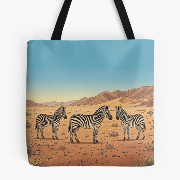 Item preview, Hartmann Mountain Zebras Remote Kaokoveld Namibia Retro Vintage Travel Poster designed and sold by strandbar.