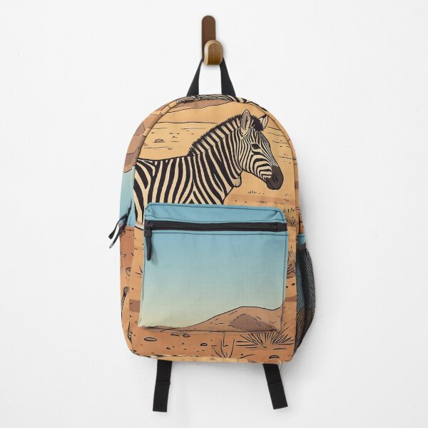 Item preview, Hartmann Mountain Zebras Remote Kaokoveld Namibia Retro Vintage Travel Poster designed and sold by strandbar.