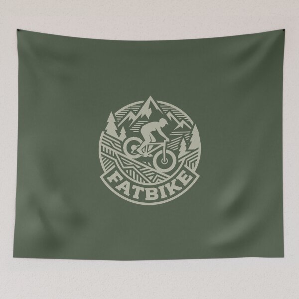 Item preview, Fat Biking Vintage Emblem Mountain Snow Trail Cycling Graphic    designed and sold by KiwiRider.