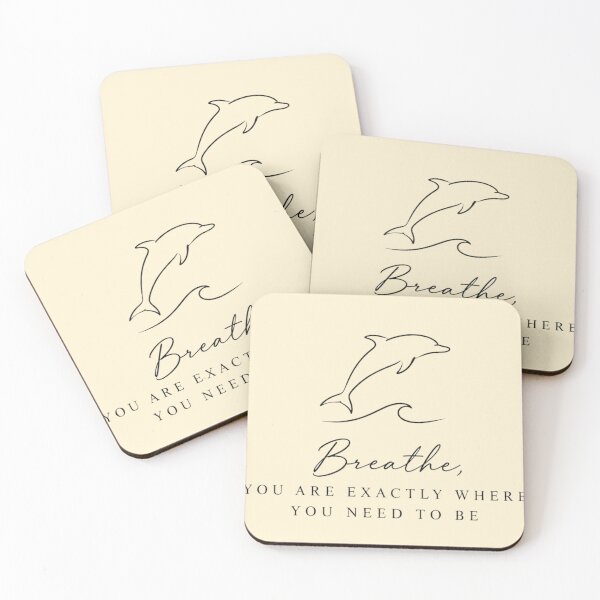 Item preview, Affirmation Breathe You Are Exactly Where You Need To Be Dolphin designed and sold by Yellowriversss.