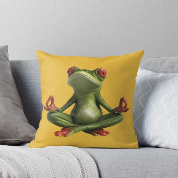 Item preview, Meditating Red Eyed Tree Frog Yoga Lotus Pose Design designed and sold by peterdesigns.
