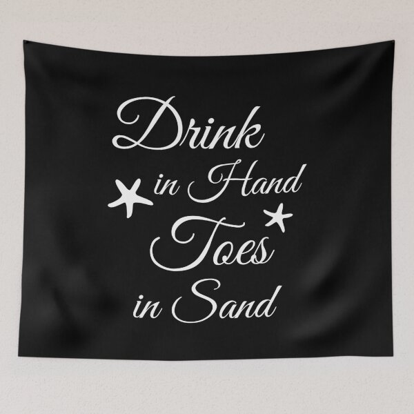 Item preview, Starfish Vacation Drink in Hand Toes in Sand Cute Summer designed and sold by LarkDesigns.