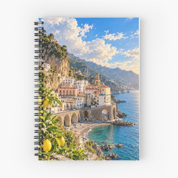 Item preview, Atrani Amalfi Coast with Lemons and Sea designed and sold by Alvren.