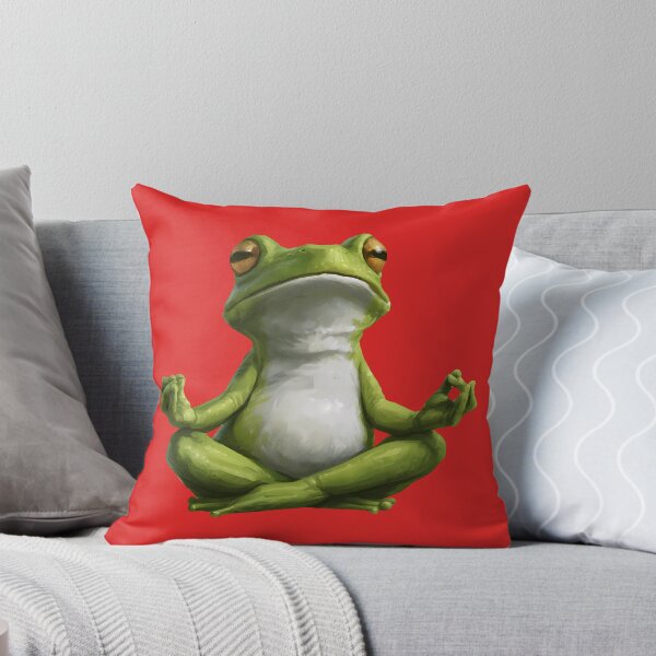 Item preview, Meditating Frog Yoga Pose Zen Green Tree Frog Design designed and sold by peterdesigns.