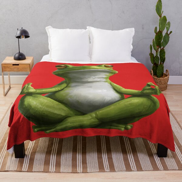 Item preview, Meditating Frog Yoga Pose Zen Green Tree Frog Design designed and sold by peterdesigns.