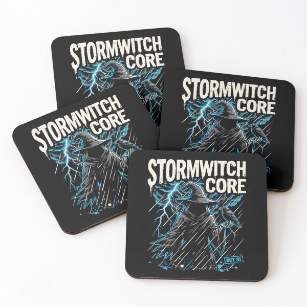Item preview, Stormwitch Halloween Design – Lightning & Hooded Witch Graphic Tee v9 designed and sold by DarylWelsh2024.