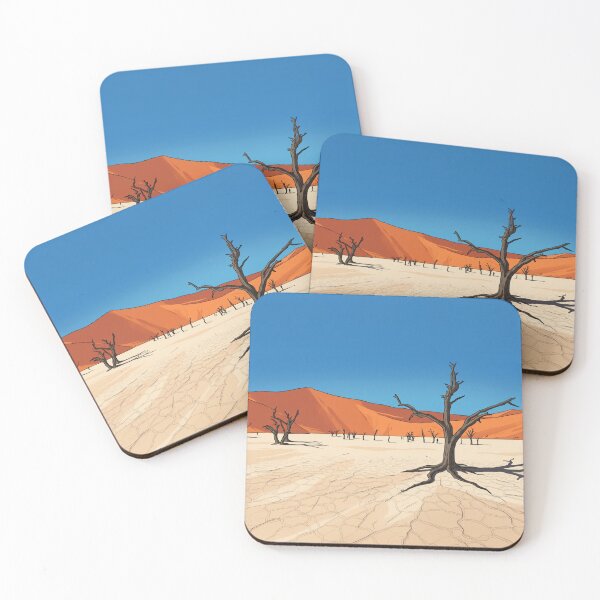 Item preview, Sossusvlei and Big Daddy Dune Deadvlei Namibia Retro Vintage Travel Poster designed and sold by strandbar.