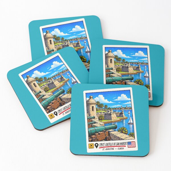 Item preview, TBT Castillo de San Marcos St Augustine Florida Vintage Travel Art designed and sold by JEFFCORA.