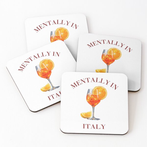 Item preview, Mentally In Italy Aperol Spritz Watercolor Aesthetic designed and sold by Jelicint.