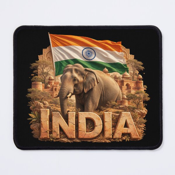 Item preview, India Heritage – Elephant & Mughal Fort designed and sold by FlagX.