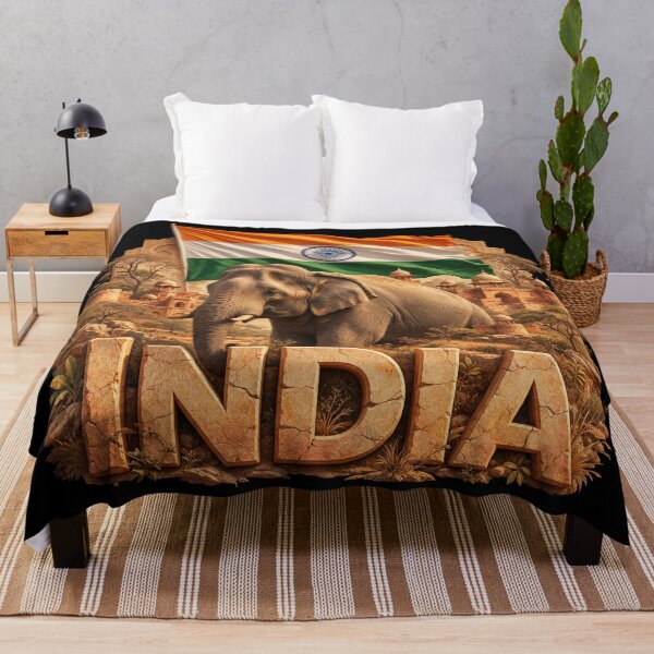 Item preview, India Heritage – Elephant & Mughal Fort designed and sold by FlagX.