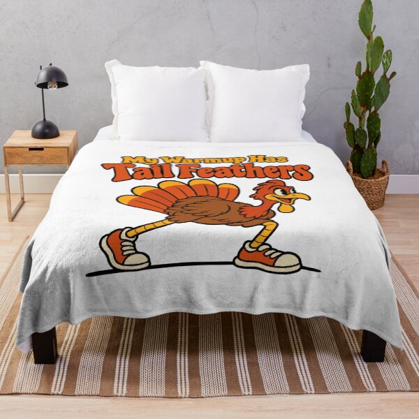Item preview, My Warmup Has Tail Feathers Funny Turkey Run Mascot designed and sold by ThreadQuirk.