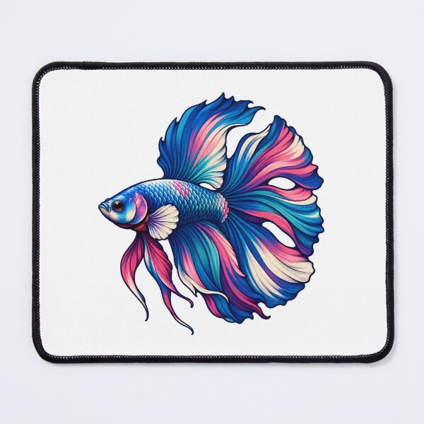 Item preview, Betta Fish Flowing Fin Portrait designed and sold by Philippa Shop.