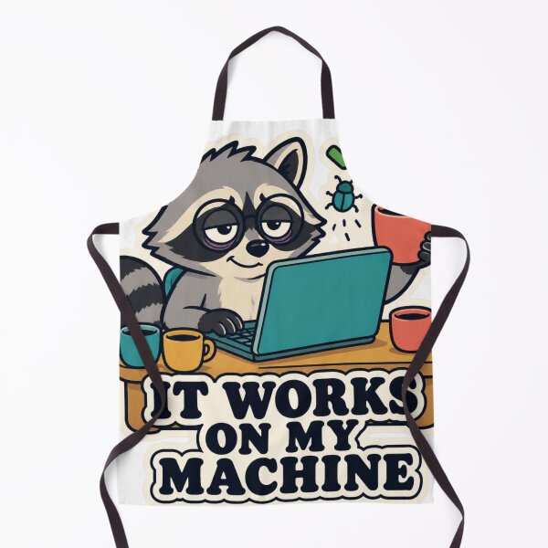 Item preview, Funny Programmer It Works on My Machine Raccoon designed and sold by mo-carnival.