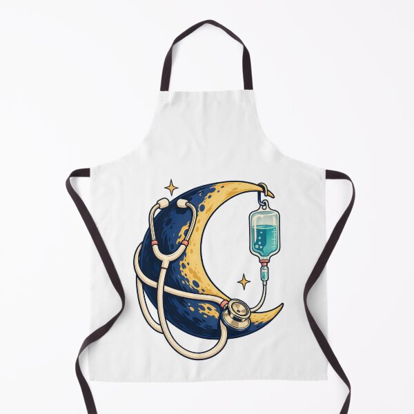 Item preview, Night Shift Nurse Moon Illustration designed and sold by Philippa Shop.