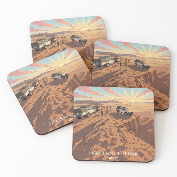 Item preview, Namibia Overlanding Namib-Naukluft National Park Retro Vintage Travel Poster designed and sold by strandbar.