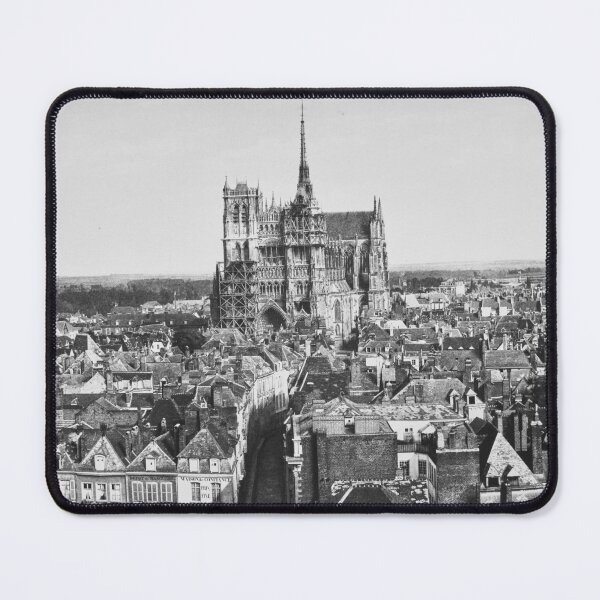 Item preview, Gothic majestic Notre-Dame d'Amiens, Amiens, France cityscape 1855 19th Century black and white vintage photograph designed and sold by Astrid Arkhangelsky.