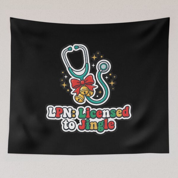 Item preview, LPN Licensed to Jingle Christmas Nurse designed and sold by VitalDesigner.