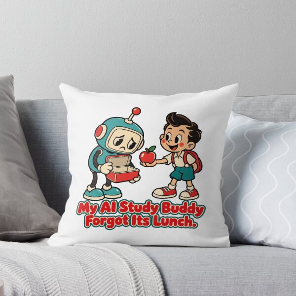 Item preview, My AI Study Buddy Forgot Its Lunch Retro Robot School Humor designed and sold by ThreadQuirk.
