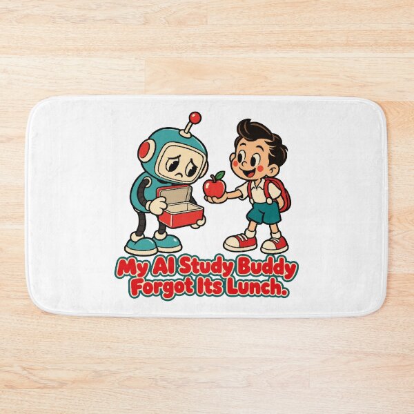 Item preview, My AI Study Buddy Forgot Its Lunch Retro Robot School Humor designed and sold by ThreadQuirk.
