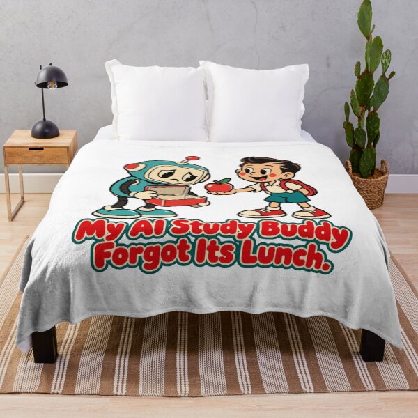Item preview, My AI Study Buddy Forgot Its Lunch Retro Robot School Humor designed and sold by ThreadQuirk.