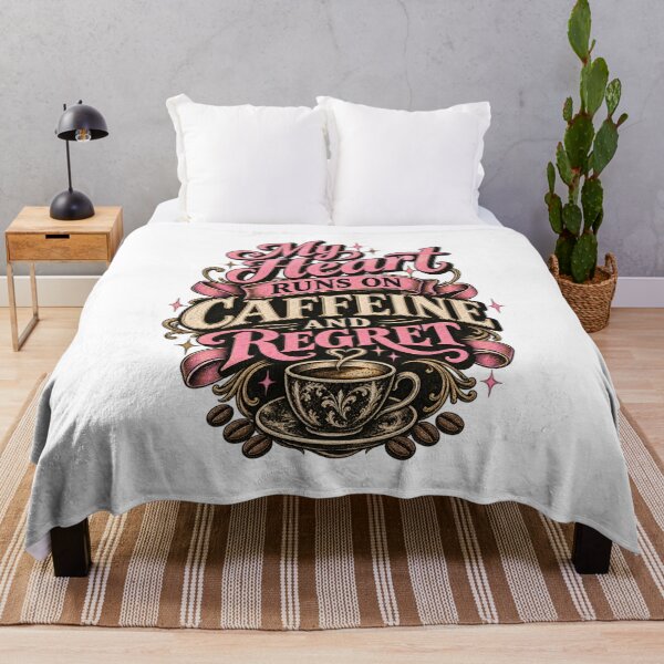 Item preview, My Heart Runs on Caffeine and Regret designed and sold by InkroarCo.