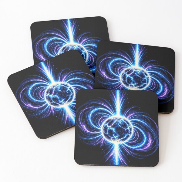 Item preview, Cosmic Pulsar with Magnetic Arcs Art - Neutron Star Celestial Design    designed and sold by AstroPal28.