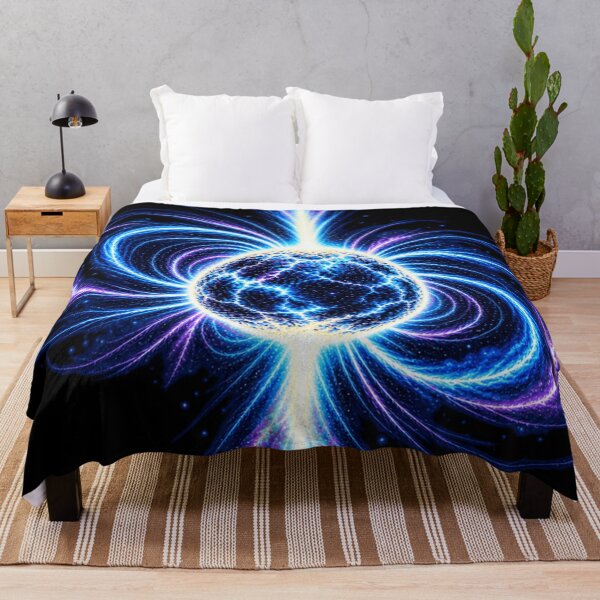 Item preview, Cosmic Pulsar with Magnetic Arcs Art - Neutron Star Celestial Design designed and sold by AstroPal28.