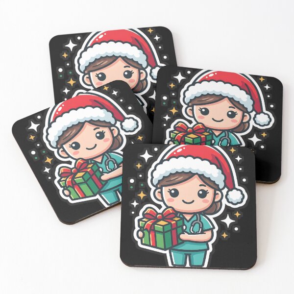 Item preview, Cute Cartoon Nurse in Santa Suit Christmas designed and sold by VitalDesigner.